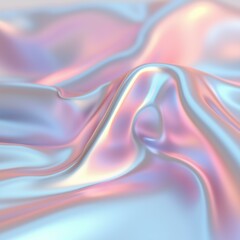 Wall Mural - iridescent pastel silk fabric with elegant folds and soft shimmer