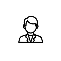 Canvas Print - icon of a person wearing a blazer simple design for professional representation minimalist clean and