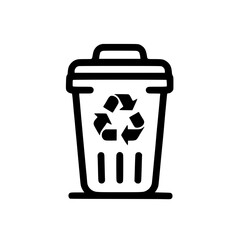 Wall Mural - recycle bin icon a vector graphic of a recycling container with a recycle symbol perfect for environ