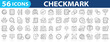 © vectorsanta - Checkmark 56 icon set. Check, accept, selected, confirm, approve, correct, complete, checklist, agree, verified, checkmark, business, progress and more. Vector illustration