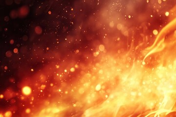 Leinwandbilder - Dynamic fire background with glowing embers and intense lighting effects creating a bold and energetic atmosphere