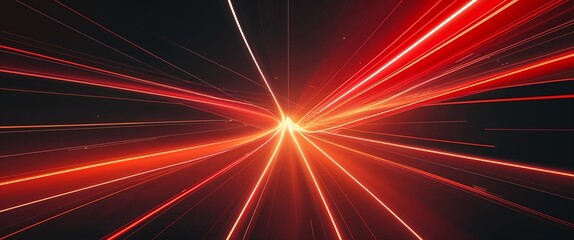 Wall Mural - red diagonal streaks light rays on orange dark background motion and energy concept modern and futur