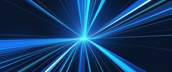 Wall Mural - blue diagonal streaks light rays on blue dark background motion and energy concept modern and futuri