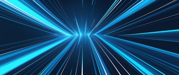 Wall Mural - blue diagonal streaks light rays on cyan dark background motion and energy concept modern and futuri