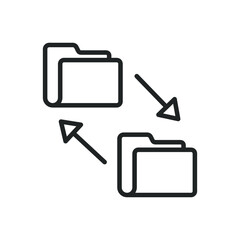 Wall Mural - data swap thin line icons. editable stroke and perfect pixel on transparent