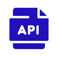 API Icon for Software Development, Cloud Integration, and Data Exchange

