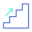 © Icongeek26 - Stairs Up outline dual color icon