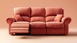 © Faris - A cozy recliner sofa in a warm tone showcased on a soft pastel background to evoke comfort and relaxation