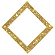 © NongKirana - glittering gold diamond shaped frame with sparkling effect