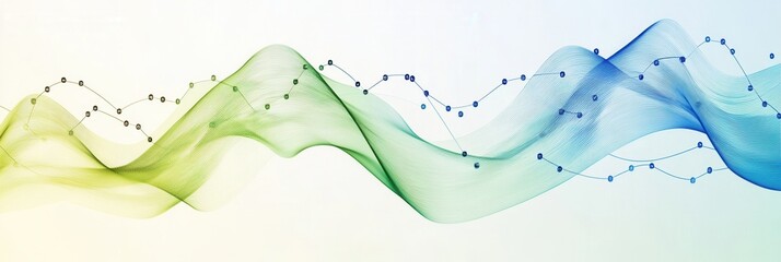 Leinwandbilder - Dynamic background featuring trend lines and data grid representing political and economic analysis