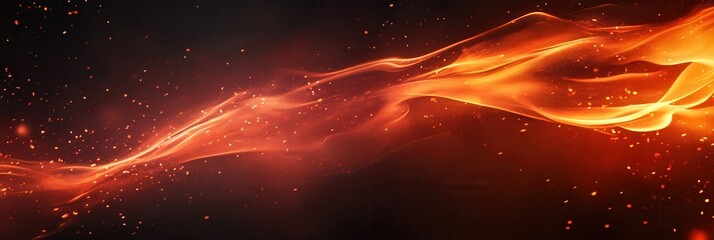 Leinwandbilder - Dynamic fire-inspired background with deep red and orange flames and glowing embers creating an intense atmosphere