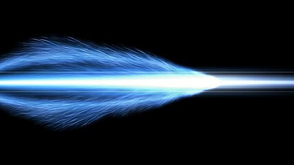 Wall Mural - blue light streak, dark background, motion blur, speed effect, video overlay
