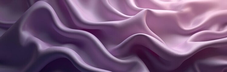 Aufkleber - Elegant purple satin fabric background. Soft waves, smooth texture. Luxurious violet silk, rich drapery add graceful fashion shimmer. Curvy lush textile creates abstract banner with copy space.