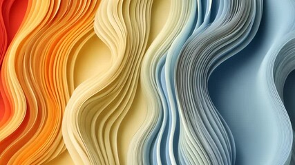 Wall Mural - abstract colorful wave pattern: a symphony of hues and curves