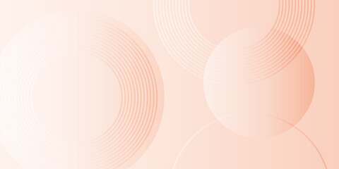 Wall Mural - minimalist soft abstract background in orange and white gradient shades with circles. circle effect 