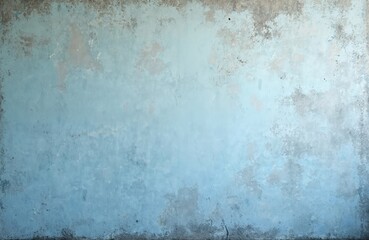Poster - Texture of old wall with shabby blue paint, cracked concrete vintage surface. Grunge background with aged cement texture, colors, stains and rustic decor, creating a blank retro design.