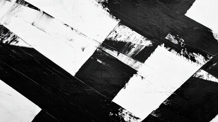 Sticker - abstract monochromatic brushstrokes in black, white and grey colors for textures and backgrounds