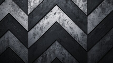 Sticker - cool grey zigzag triangle pattern on a textured background featuring silver tones and intricate desi