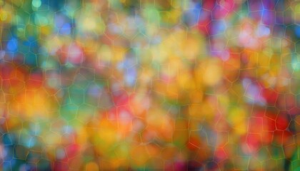 Fototapete - vibrant abstract digital background with colorful bokeh and subtle geometric grid pattern for modern design and creative projects

