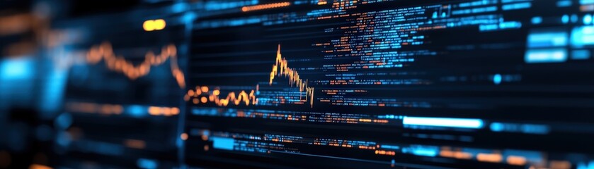 Digital Financial Data Analysis and Trading Visualization on Screen