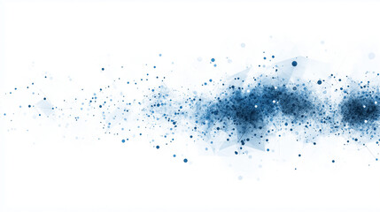Wall Mural - Abstract Blue Particles: Dynamic cluster of blue particles scattered across the frame, evoking a sense of movement, energy, and scientific or technological concepts. 