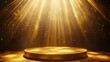 © thenort - Illuminated Golden Stage for Product Display