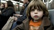 © Aodsy - Young Boy with Brown Hair in Suburban Train Setting