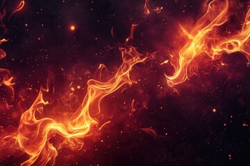 Fototapete - Dynamic fire-inspired background with glowing flames and intense lighting effects creating a bold and energetic atmosphere