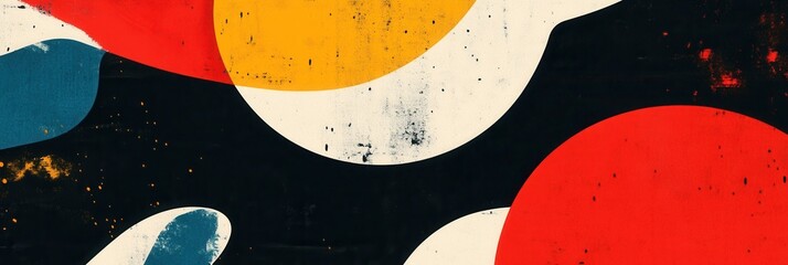 Poster - Bold modern typographic background with oversized abstract text creating a stylish and trendy design filled with vibrant color contrasts