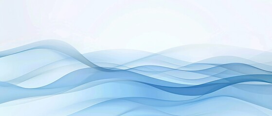 Wall Mural - abstract blue background with waves and copy space for text presentation of water, air or energy con