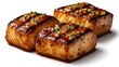 © A_o_M - Mouthwatering Grilled Salmon Fillets with Flavorful Glaze and Garnish