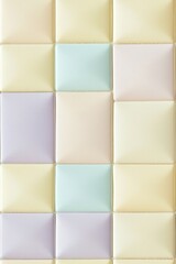 Wall Mural - pastel colored square tiles creating repeating pattern