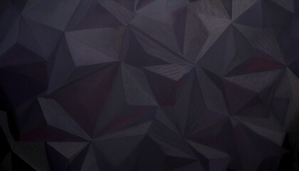 Poster -  dark geometric polygonal pattern with sharp triangular facets, abstract modern texture for background, branding, and design