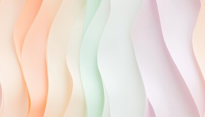 Wall Mural - pastel colored wavy shapes creating an abstract background