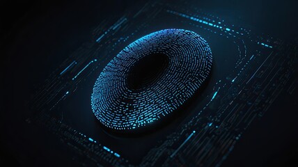 Fingerprint scan provides security access with biometrics identification.