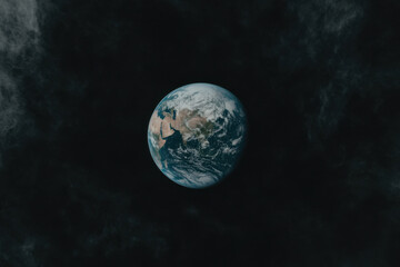 Wall Mural - A close up of the Earth in space