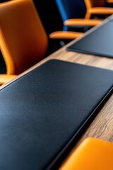 Aufkleber - Hybrid Workspace Design Ergonomic Seating and Textural Modern Conference Environment - Innovative Office Connectivity and Collaborative Aesthetic