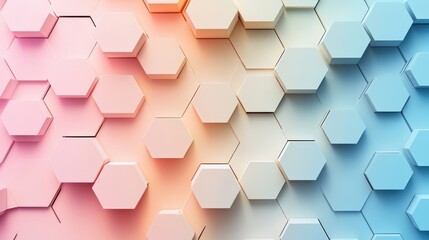 Wall Mural - a minimalistic abstract background with a honeycomb-like hexagonal pattern, utilizing subtle gradien