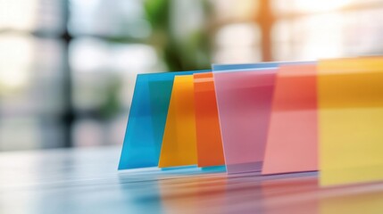 Aufkleber - Chromatic Efficiency Minimalist Color-Coded Filing System for Digital Nomads and Modern Workspace Optimization - Transparent Productivity Solutions