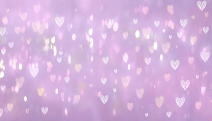 Poster - dreamy pastel pink bokeh background with hand drawn white hearts, romantic soft glow, ideal for love themed designs