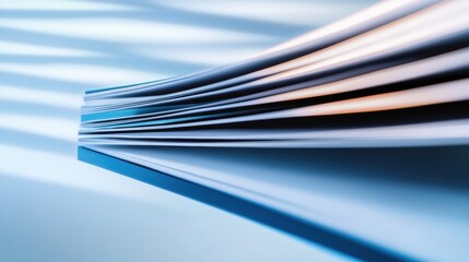 Aufkleber - Minimalist Legal Document Flow Abstract Corporate Branding Visualization with Dynamic Blue Gradient - Innovative Business Communication Design