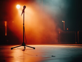 Poster - Immersive Performance Storytelling Cinematic Stage Minimalism with Dramatic Lighting - Authentic Creative Expression and Contemporary Event Production Aesthetics