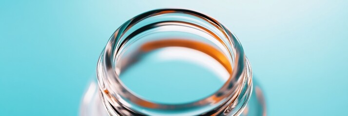 Aufkleber - Precision Pharma Innovation Minimalist Glass Vial in Soft Teal - Next-Gen Vaccine Research and Clinical Development Visualization