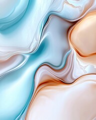 Aufkleber - Fluid Morpheus Ethereal Digital Art Exploring Soft Pastel Marble Textures - Immersive Minimalist Design for Modern Brand Identity and Creative Visual Storytelling