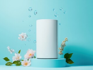 Aufkleber - Minimalist Hydration Innovation Smart Water Purification System with Ethereal Digital Design and Soft Botanical Elegance - Next-Gen Wellness Technology