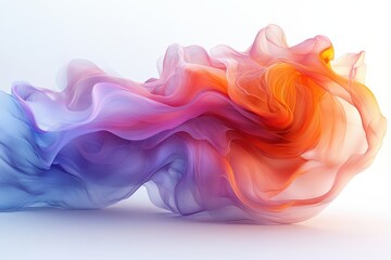 Poster - A vibrant and fluid abstract composition, showcasing swirling colors of pink, orange, and purple, creating a dreamlike visual effect.