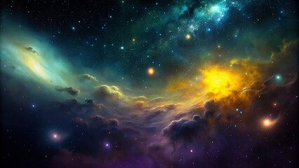 Space background realistic starry night milky way and stardust color galaxy