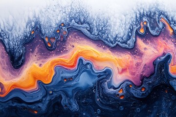 Fototapete - Vibrant abstract design showcasing flowing colors in stunning waves. Ideal for creative projects, backgrounds, and artistic inspirations.
