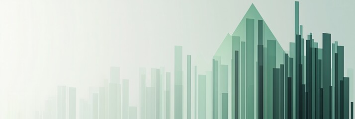 Aufkleber - Abstract financial charts in minimalist design with focus on data visualization and analytics for business insights