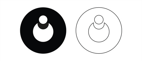 User profile icon vector. Avatar portrait symbol. vector illustration